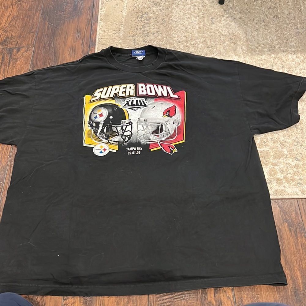 Pittsburgh Steelers vs Arizona Cardinals Reebok‎ NFL Super Bowl 43 Reebok Tee 2X